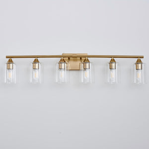 6-Light Brushed Bathroom Lighting