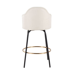 Ahoy - Contemporary Fixed Height Counter Stool Round Footrest (Set of 2)