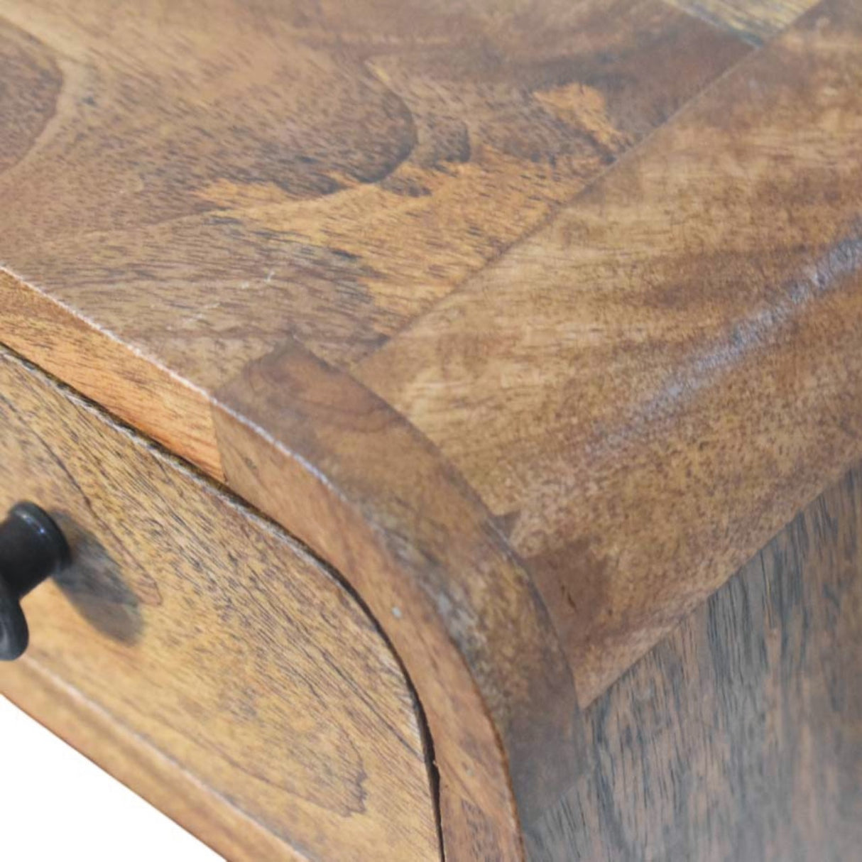 Solid Wood Curved Wall Mounted Bedside Table