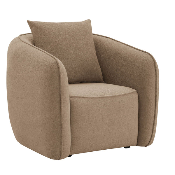 Keith Chenille Armchair With 1 Matching Color Toss Pillow