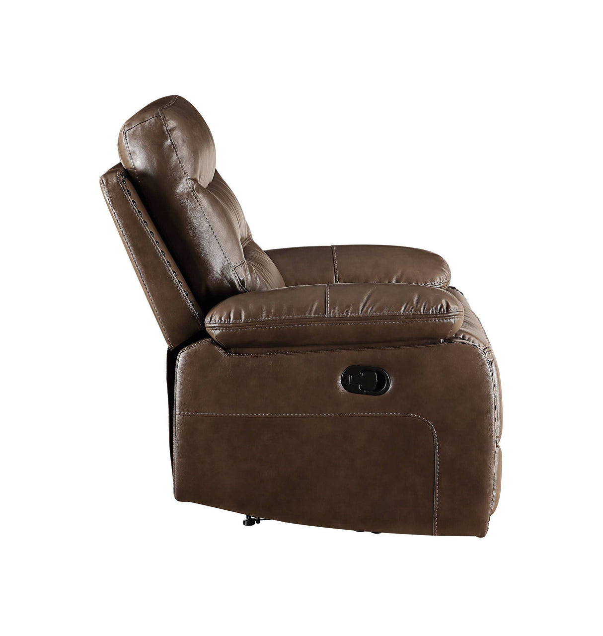 Aashi - Leather Gel Match Recliner Sofa - Brown - Best Buy Furniture