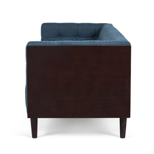 Contemporary Mid-Century Charm 3 Seater Sofa With Button Tufted Waffle Stitching