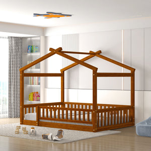 Bed House Bed Frame With Fence