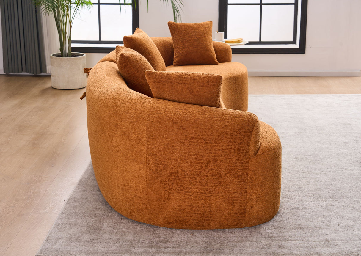 4 Seater Sofa With Fabric, 30D, 60 Hardness Full Sponge, 4 Pillow For Living Room, Home Furniture Sleeper Sectional Sofa For Apartment