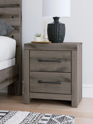 Graystorm - Two Drawer Night Stand - Brown Gray - Best Buy Furniture