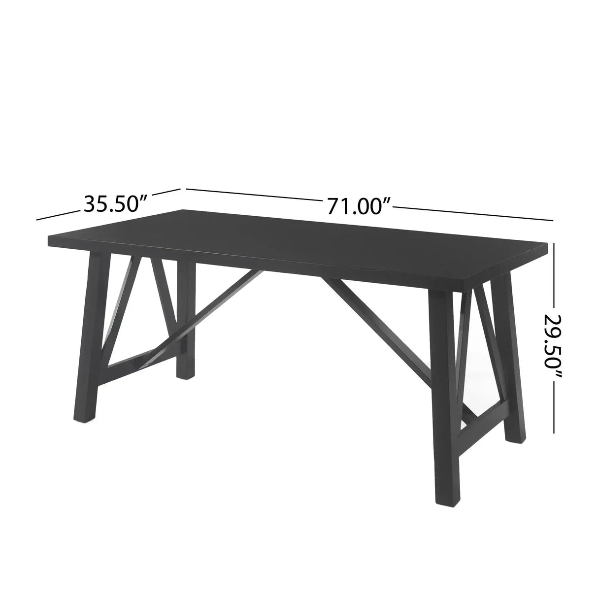 Farmhouse Style Dining Table With Wood Like Top - Best Buy Furniture