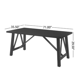 Farmhouse Style Dining Table With Wood Like Top - Best Buy Furniture