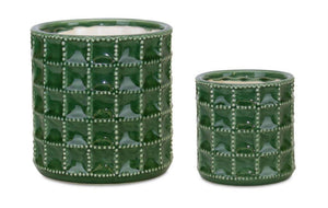 Forest-Green-Terra-Cotta-Pot-(Set-of-2)-Pots-&-Planters