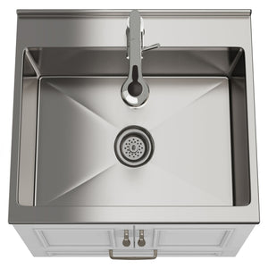 Cardinal - Laundry Cabinet With Faucet And Sink - White - Wood