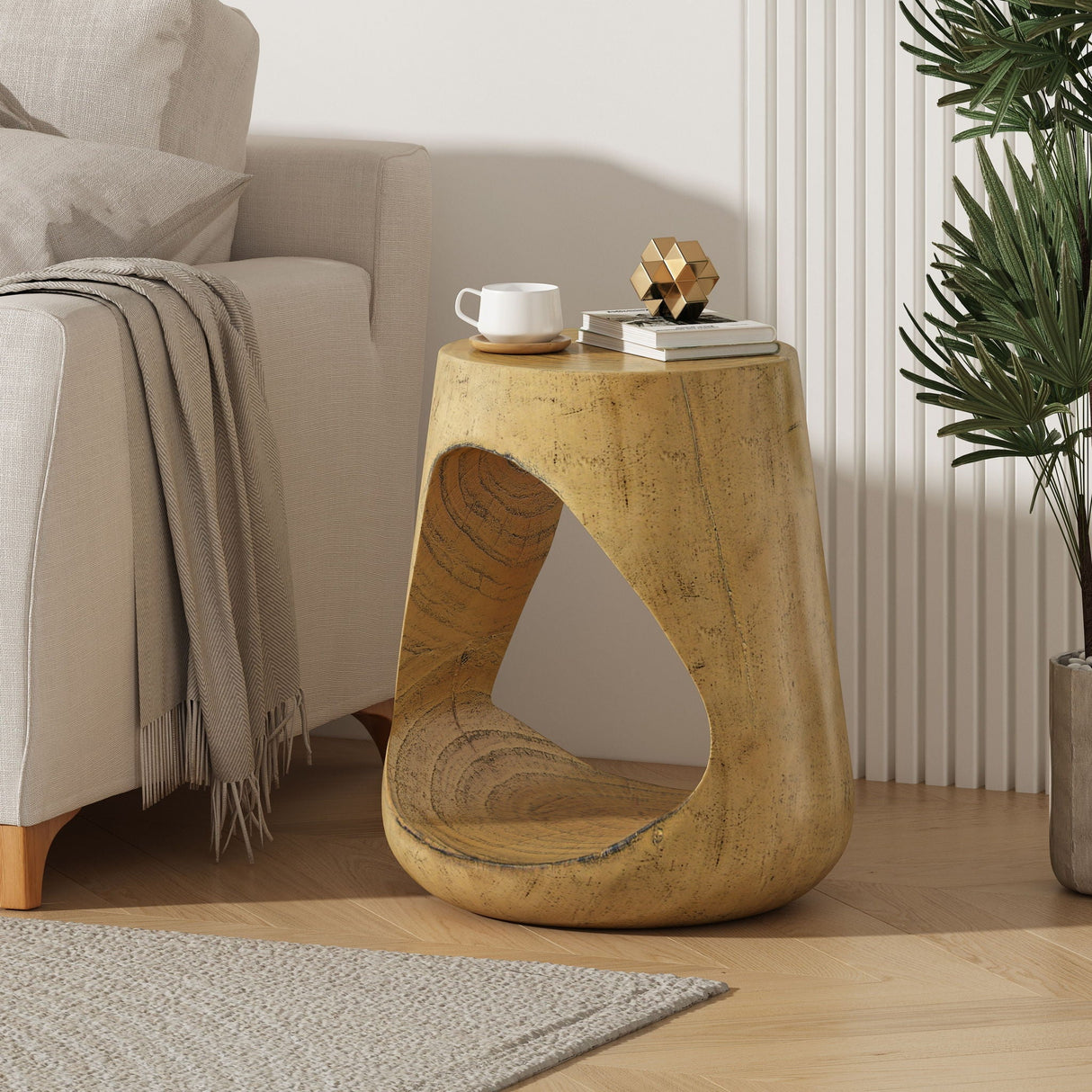Hollow - Side Table, Durable And Weather Resistant - Best Buy Furniture