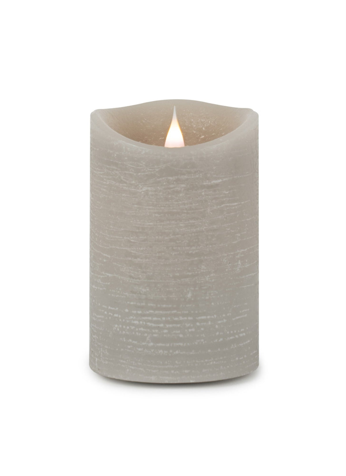 Grey simplux led designer wax candle with remote (set of 2)