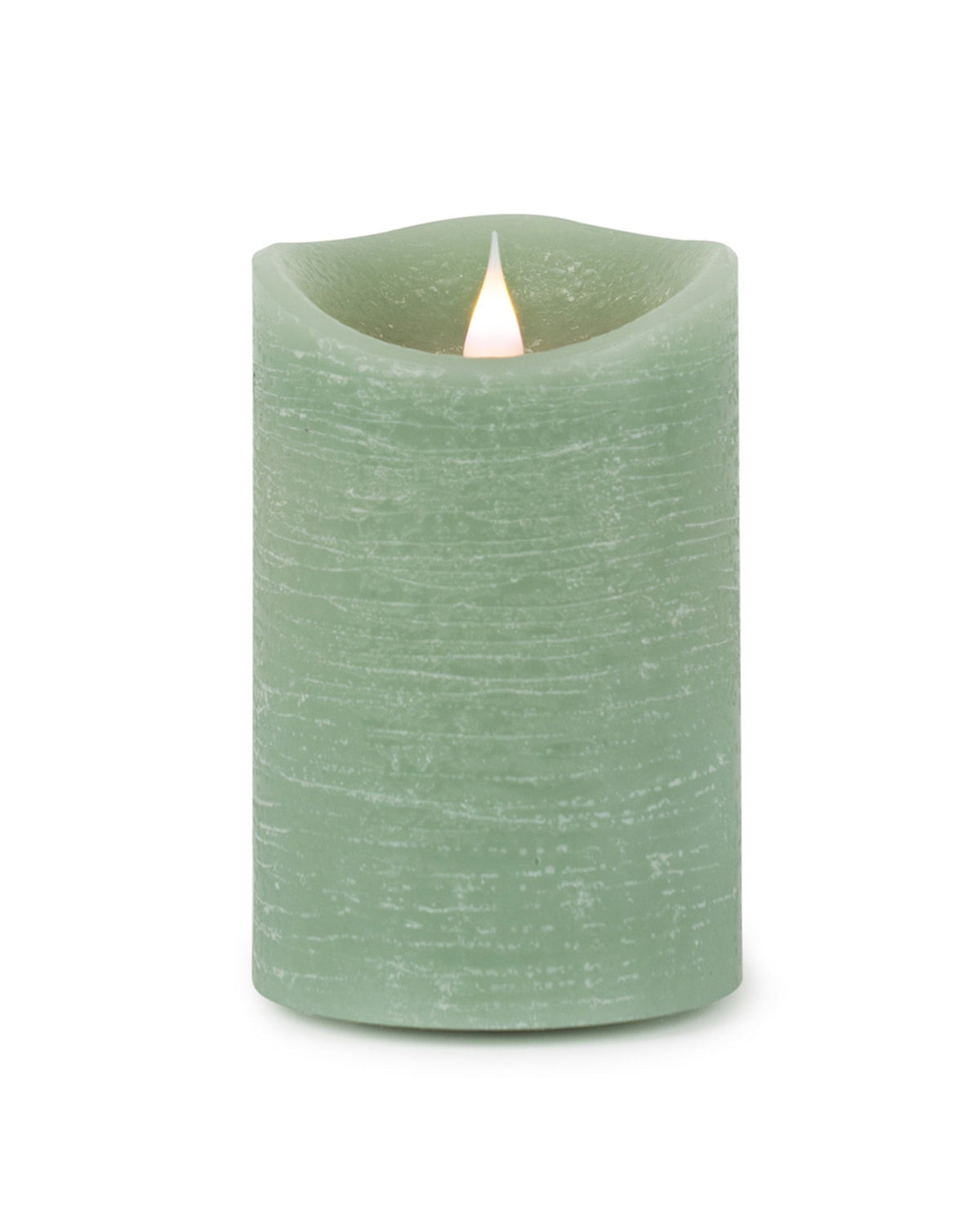 Green simplux led designer wax candle with remote (set of 2)