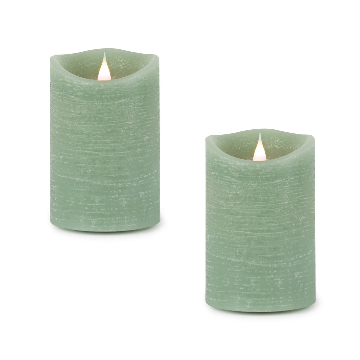 Green-simplux-led-designer-wax-candle-with-remote-(set-of-2)-Candles