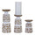Leaf-Pattern-Candle-Holder-with-Wood-Design-(Set-of-3)-Candle-Holders