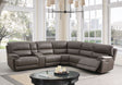 Kantu - Synthetic Leather Motion Sectional Sofa - Brown - Best Buy Furniture