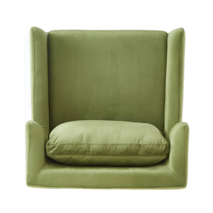Elegant Curved Armrest Accent Armchair