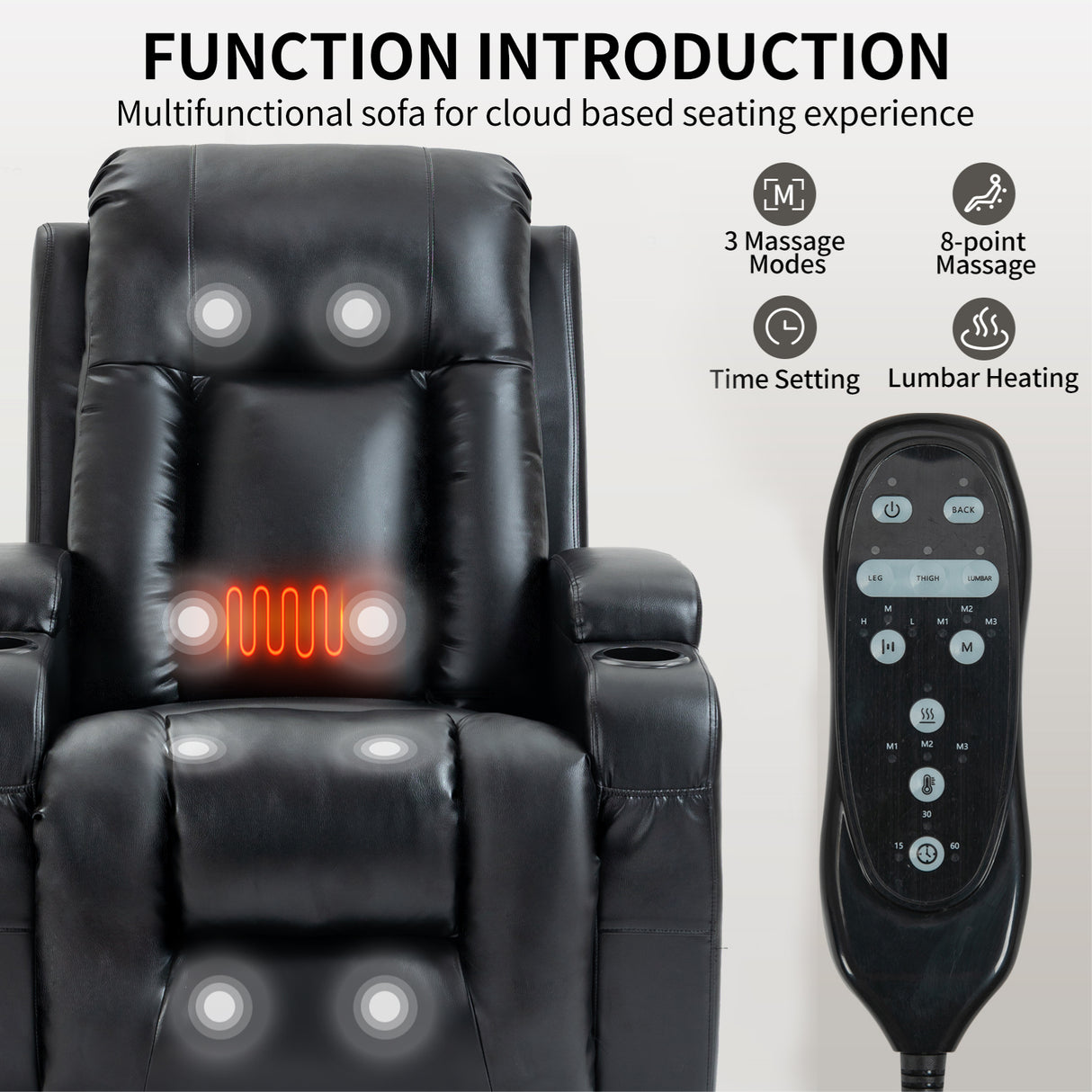 Infinite Position Power Lift Recliner Chair for Elderly