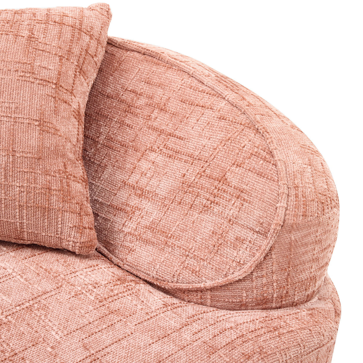 Curved 2 Person Compress Sofa With Armrests, Includes Pillows