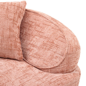 Curved 2 Person Compress Sofa With Armrests, Includes Pillows