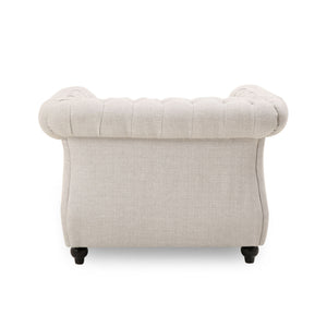Nexuson - Upholstered Chesterfield Chair With Deep Tufted And Nailhead Trim