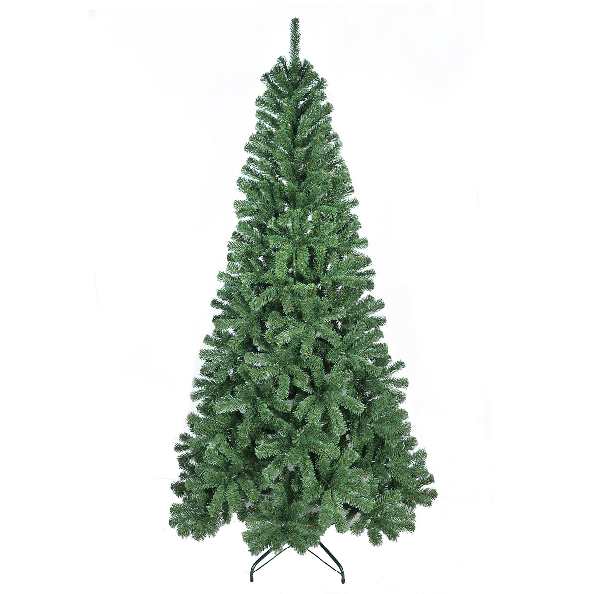 7FT Artificial Christmas Tree with 774 PVC Tips, Hinged Structure & Metal Stand – Full