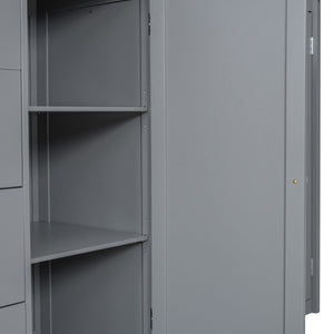 Loft Bed With Built In Wardrobes, Cabinets And Drawers