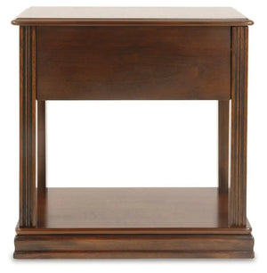 Breegin - Chair Side End Table - Removable Tray - Brown - Best Buy Furniture