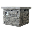 Outdoor Square Propane Fire Pit 40, 000 Btu - Gray - Best Buy Furniture