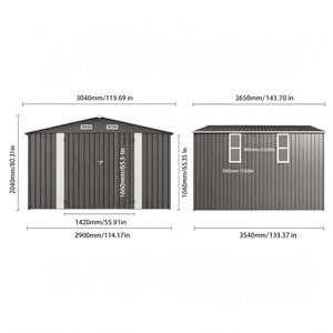 Outdoor Storage Shed With Lockable Doors