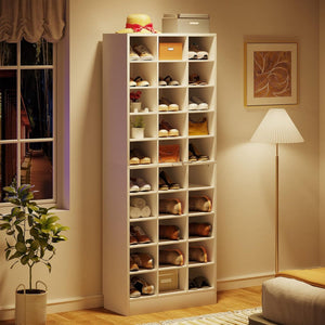 10 Tier Shoe Storage Cabinet With 30 Cubbies