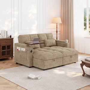 66.33" Modular Sleeper Sofa with Double Storage Chaise