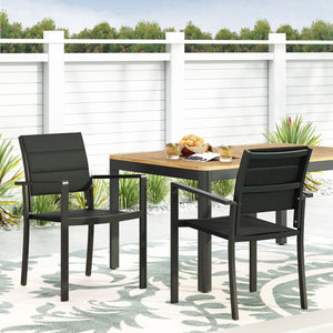 Baird - Outdoor Mesh And Aluminum Dining Chairs - Black - Best Buy Furniture