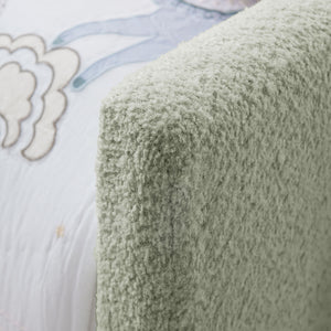 Cute Rabbit Ear Upholstered Platform Bed Frame With Safety Rail