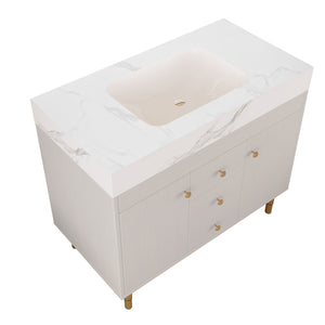 36 in Modern Free-standing Bathroom Vanity with Ceramic Sink & Ample Storage