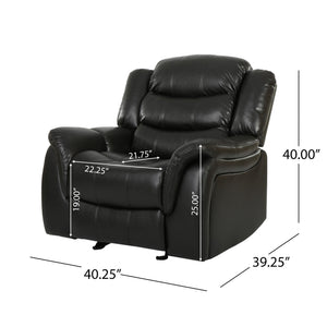 Classic Design Recliner, Upholstery Recliner, Glider Recliner - Black Berry - Best Buy Furniture