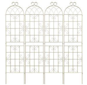 Metal Garden Rustproof Trellis For Climbing Plants Outdoor Flower Support