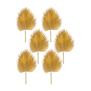 Natural-gold-fan-palm-leaf-(set-of-6)-Artificial-Flowering-Plants