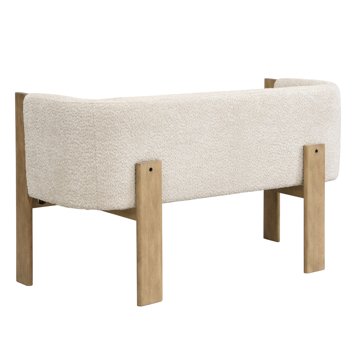 48.5" Upholstered Solid Loveseat (Natural Ash+Almond)