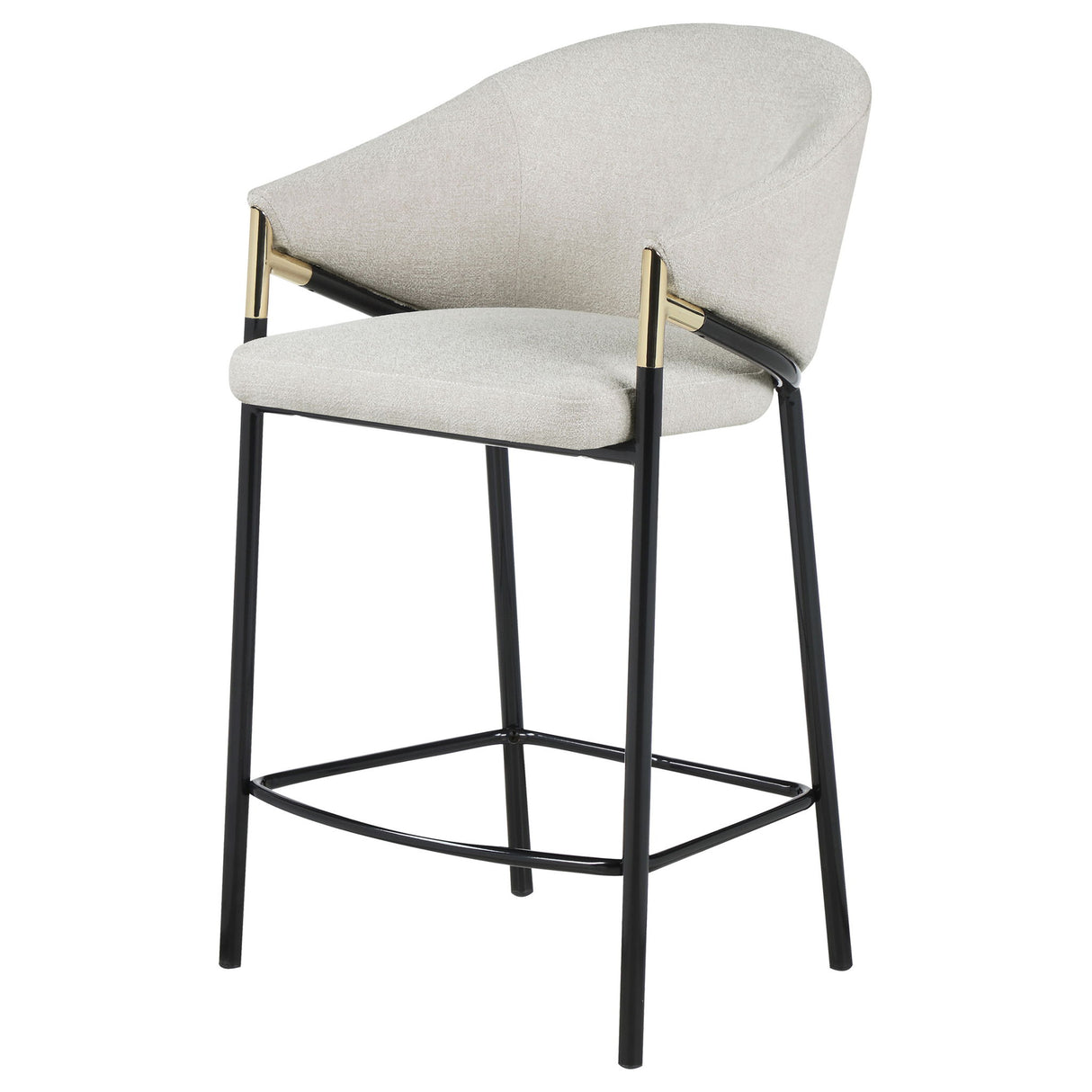 Sloped Arm Counter Stools (Set of 2) - Beige