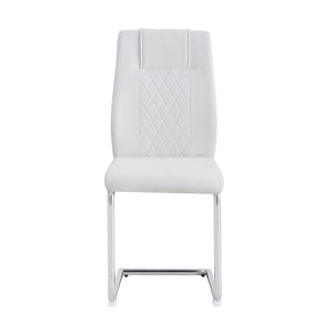 Modern Dining Chairs With Padded Seat, Metal Legs