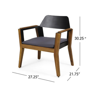 Soho - Transitional Style Outdoor Club Chair (Set of 2) With Cushions - Teak - Best Buy Furniture
