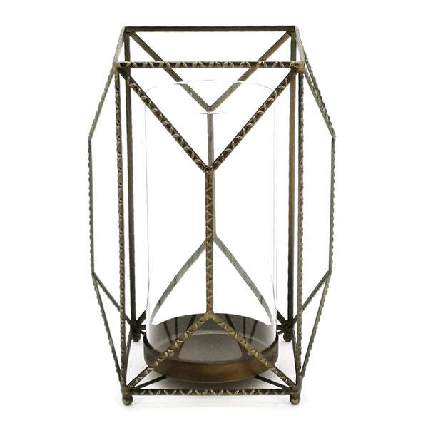 Geometric-Candle-Holder-with-Glass-Hurricane-Candle-Holders