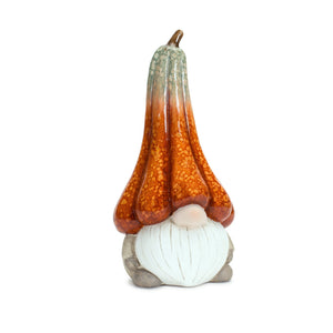 Terra Cotta Gnome With Pumpkin Hat (Set of 2)