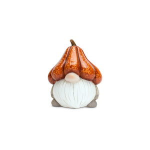 Terra Cotta Gnome With Pumpkin Hat (Set of 2)