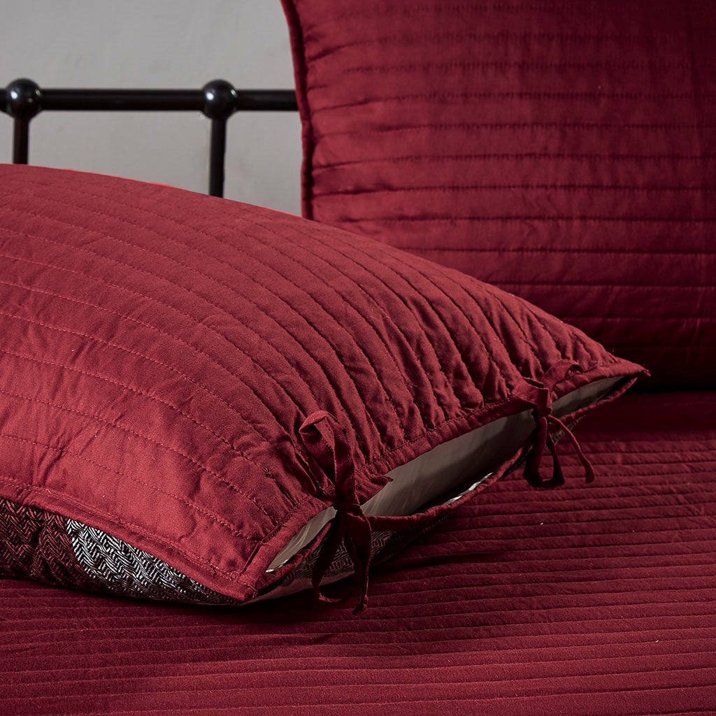 6 Piece Reversible Plaid Daybed Cover Set