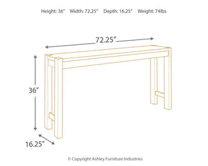 Torjin - Long Counter Table - Dark Brown - Best Buy Furniture