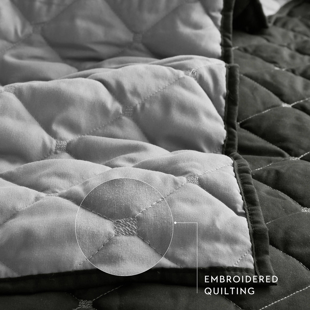 7 Piece Stripe Comforter and Quilt Set - King/Cal King