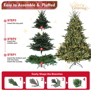 7.5FT Full-Shape Christmas Tree with 850 UL Lights