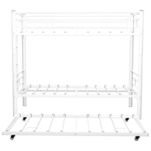 Bunk Bed For Kids, Convertible Frame With Ladders & Guardrail