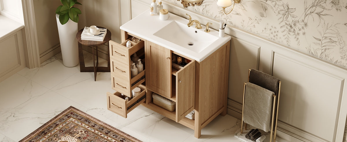 36" Bathroom Vanity with Sink Top